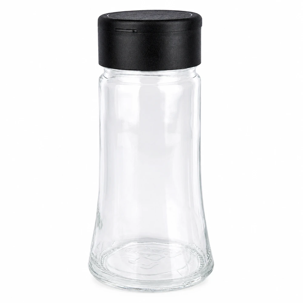 Barattolo per sale/spezie 95ml con shaker nero
