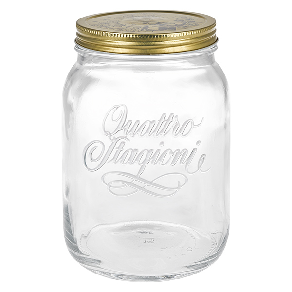 Barattolo rotondo "Quattro Stagioni" da 2000ml con coperchio