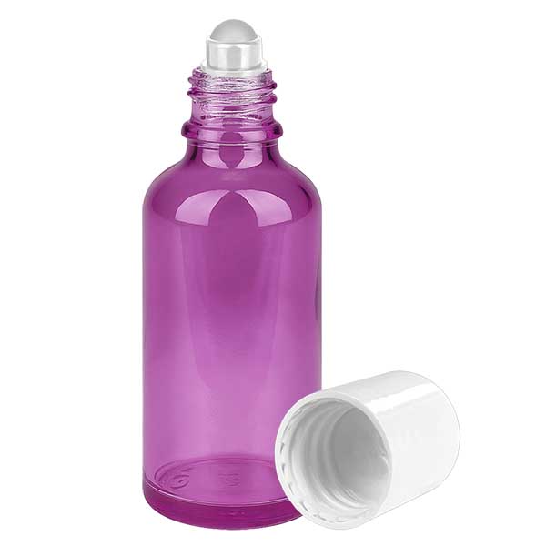 Flacone roll-on da 50 ml bianco Standard PurpleLine UT18/50