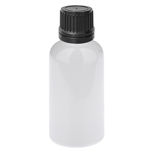 Flacone contagocce da 30 ml 1 mm nero Tappo di sicurezza originale WhiteLine UT18/30