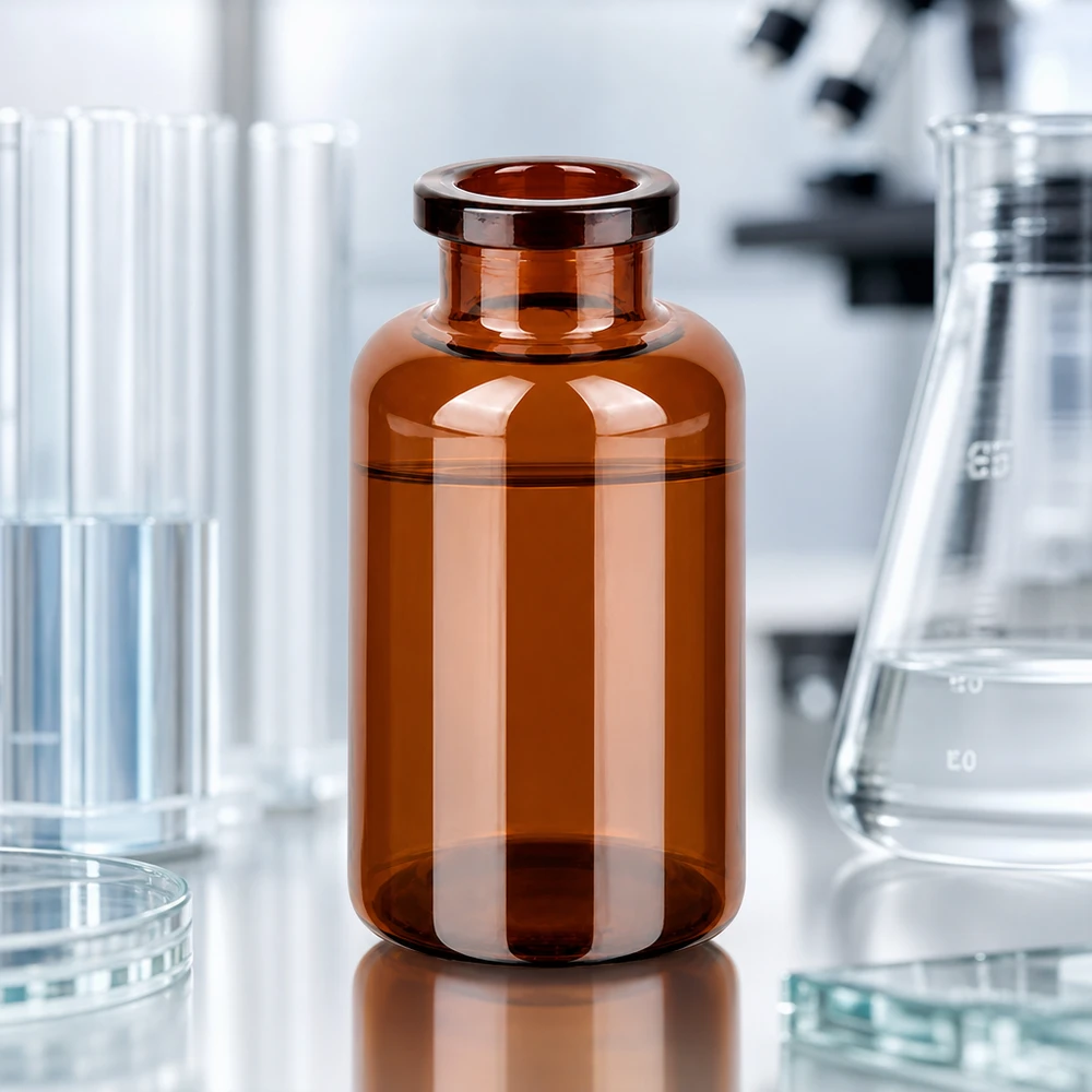 Flacone per iniezione in vetro ambrato 20ml UV-schützendes Braunglas Vial 20ml für medizinische Laborumgebungen