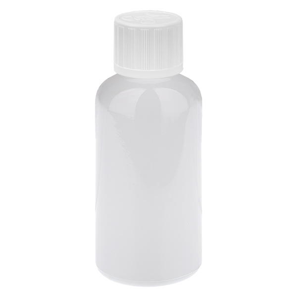 Flacone contagocce da 50 ml 1,2 mm bianco tappo standard con chiusura di sicurezza per bambini WhiteLine UT18/50