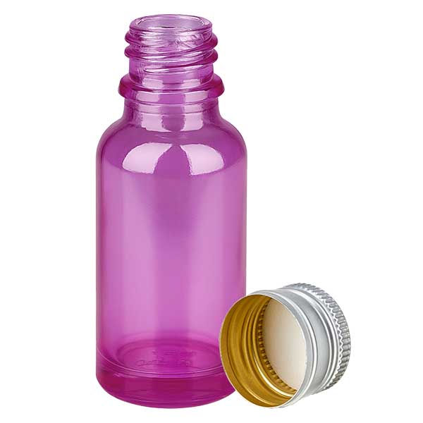 Bottiglia da 20ml tappo a vite 11mm alluminio-argento standard PurpleLine.UT18/20