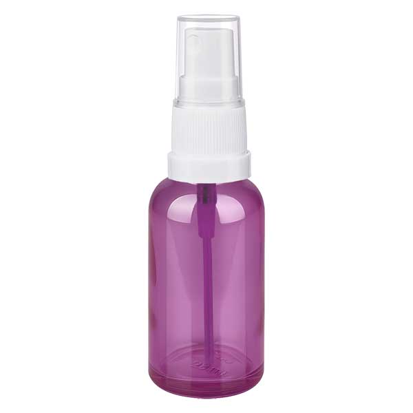 Flacone spray da 30 ml bianco/trasparente Standard PurpleLine UT18/30