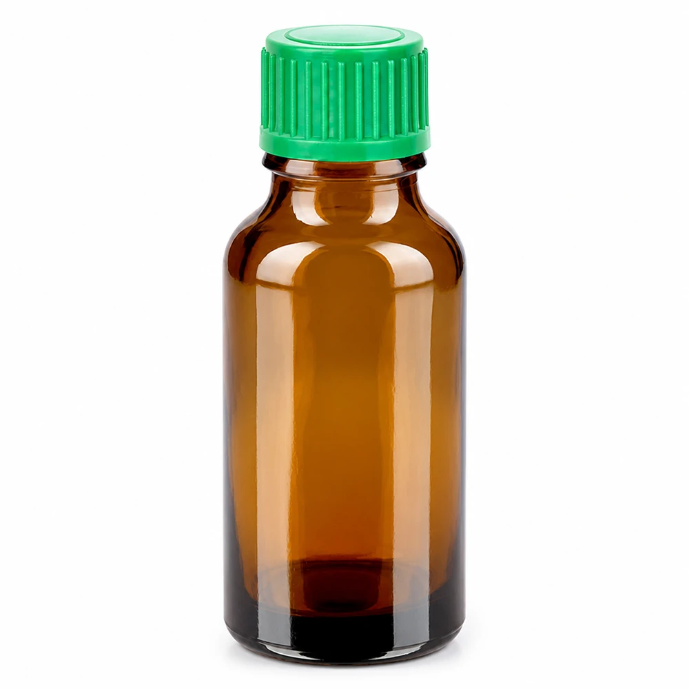Flacone contagocce da 20 ml 0,8 mm verde STD BrownLine UT18/20 Piccolo flacone in vetro da 20 ml con contagocce ideale per applicazioni cosmetiche e farmaceutiche