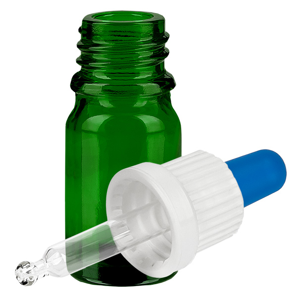 Flacone per pipette da 5 ml bianco/blu OV GreenLine UT18/5 Flacone per pipette da 5 ml bianco/blu OV GreenLine UT18/5