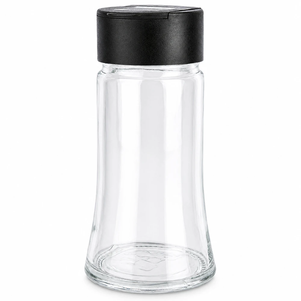 Barattolo per sale/spezie 95ml con doppio shaker nero Barattolo per sale/spezie 95ml con doppio shaker nero