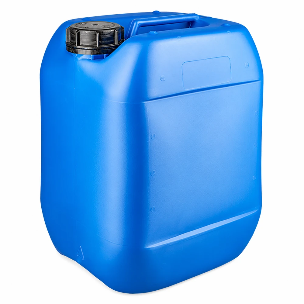 Tanica 10 litri blu con tappo a vite OV Tanica in plastica blu da 10 litri con tappo a vite nero OV per una conservazione sicura