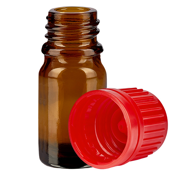 Bottiglia da 5ml 11mm SV rosso OV BrownLine UT18/5