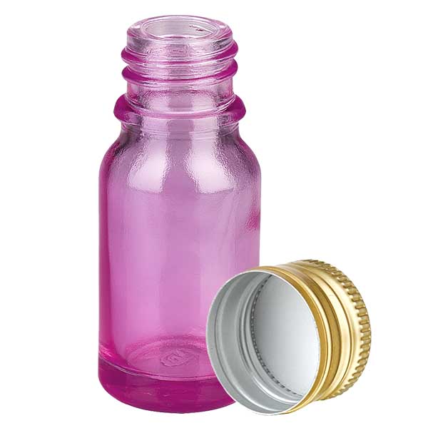 Flacone da 10ml tappo a vite 11mm alluminio oro standard PurpleLine. UT18/10