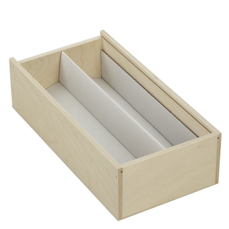 Cassetta di legno con coperchio scorrevole 36x18x10cm (per bottiglie) Cassetta di legno con coperchio scorrevole 36x18x10cm (per bottiglie)