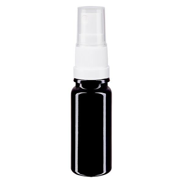 Flacone da farmacia viola 10ml con attacco spray bianco