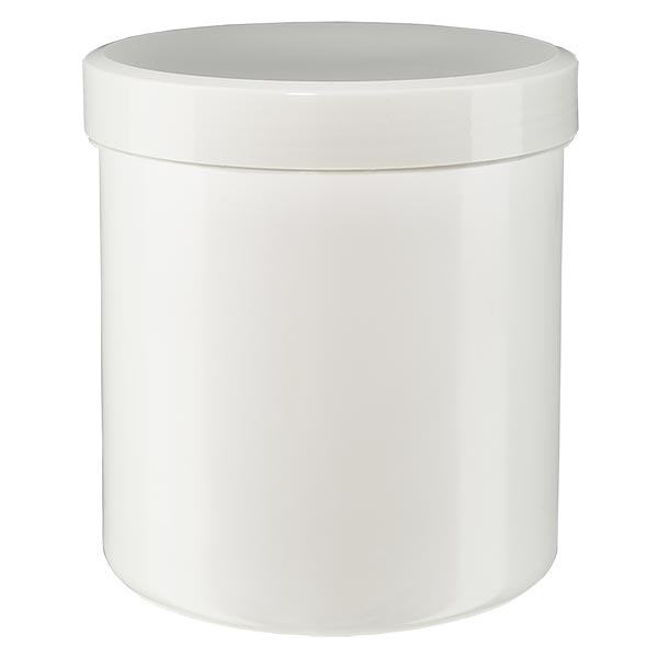 Vasetto per unguenti 50g bianco con coperchio a vite bianco (PP) Vasetto per unguenti 50g bianco con coperchio a vite bianco (PP)