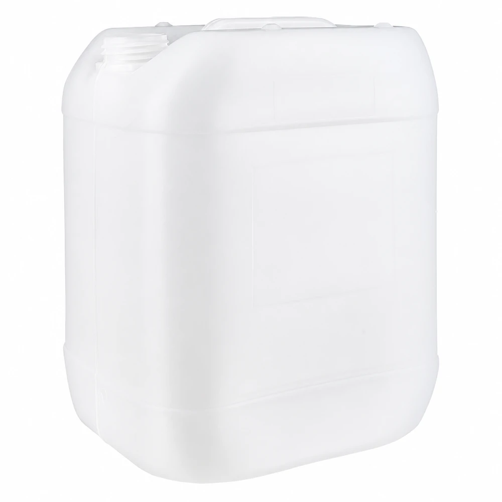 Tanica 20 litri senza tappo Tanica in plastica bianca da 20 litri senza tappo, in HDPE, per lo stoccaggio sicuro di liquidi