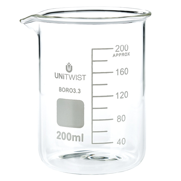 Bicchiere da 200 ml in borosilicato, stampo basso UNiTWIST