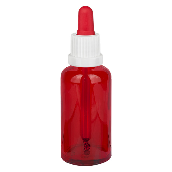 Flacone per pipette da 50 ml bianco/rosso OV RedLine UT18/50