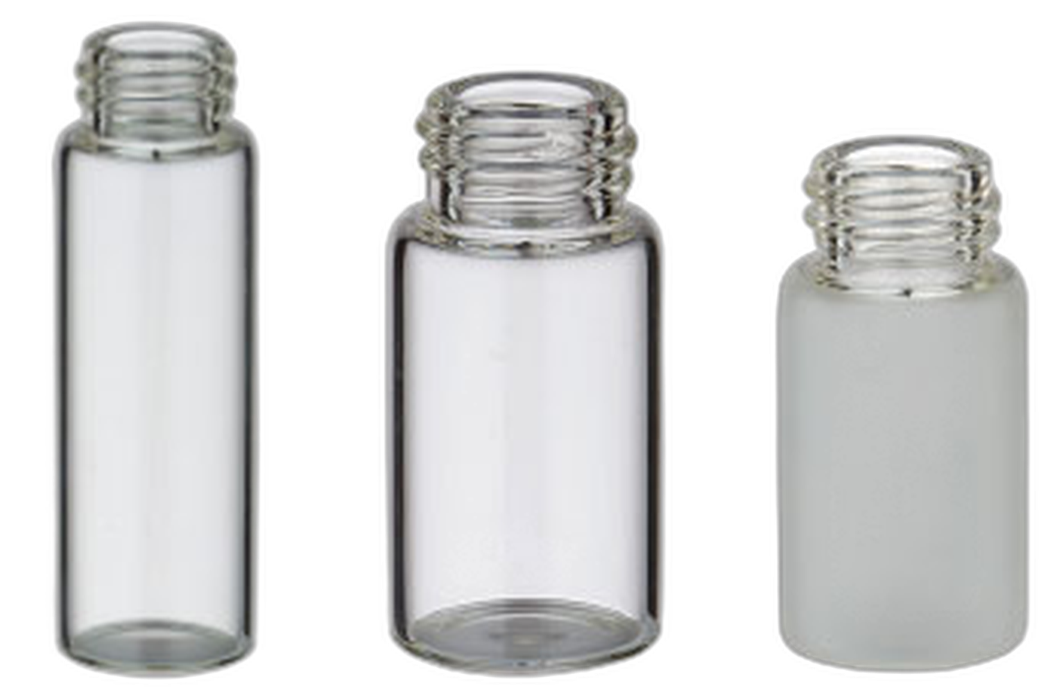 Mini bottiglie filettate senza tappo