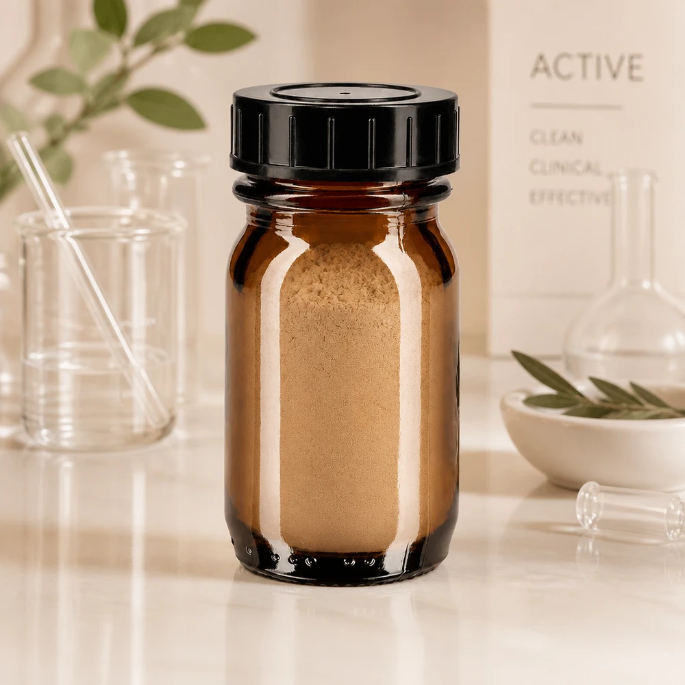 Bottiglia a collo largo da 30 ml in vetro ambrato con tappo a vite Flacone compatto in vetro ambrato da 30 ml con ampia apertura per facilitare il riempimento e l'estrazione.