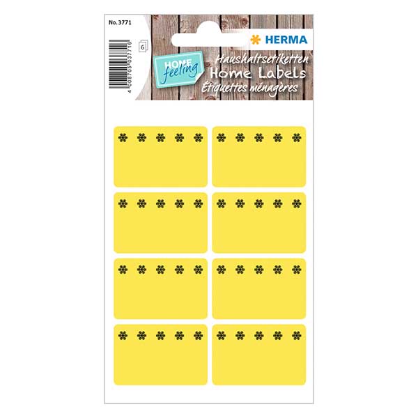 Etichette per congelatore gialle (48 adesivi) 26x40 mm