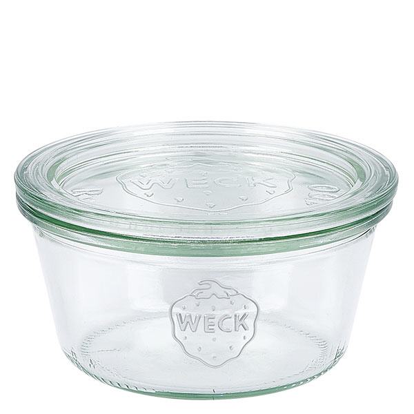 Bicchieri bassi da 290 ml con coperchio in vetro WECK RR100