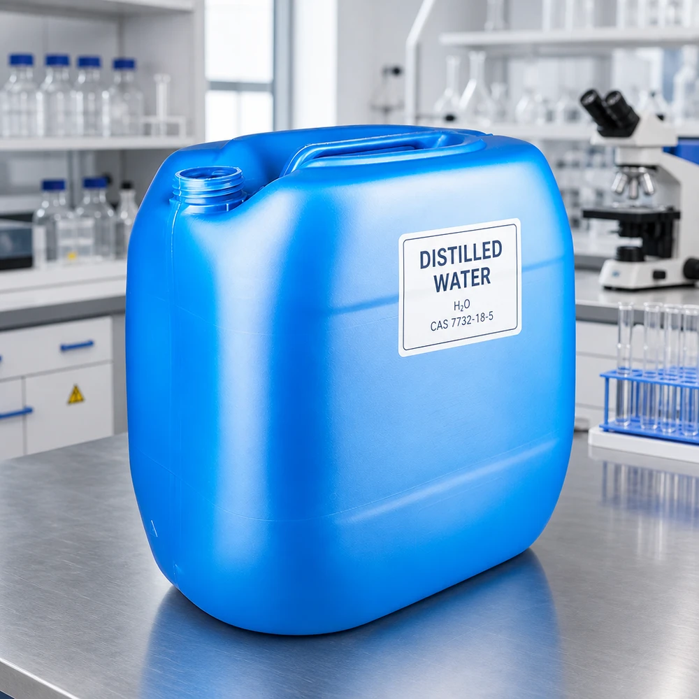 Tanica 30 litri blu senza tappo Robusto contenitore da 30 litri in HDPE di colore blu, senza coperchio, per uso in laboratorio e in ambito industriale