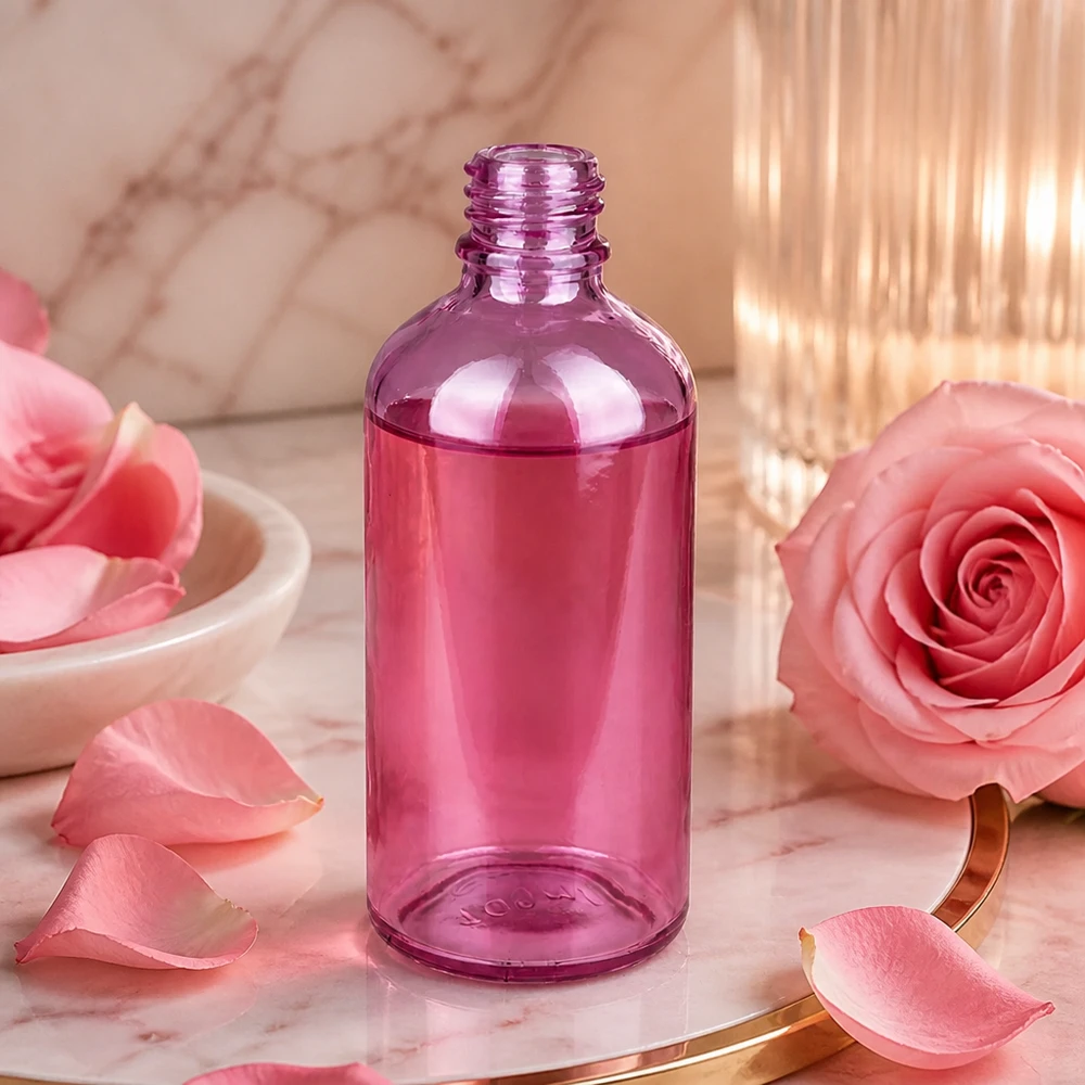Bottiglia da farmacia da 100 ml PurpleLine UT18/100 UNiTWIST Pratica bottiglia in vetro PurpleLine da 100 ml con ampia apertura UT18/100 per un facile riempimento
