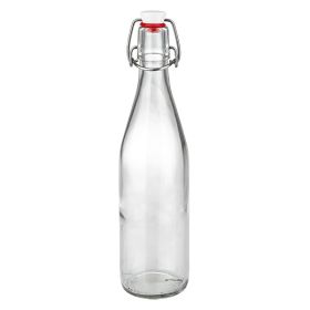 Bottiglia di vetro da 500 ml + tappo a battente in PVC UNiTWIST Bottiglia di vetro da 500 ml con tappo oscillante Bottiglia per bevande vuota in PVC trasparente da riempire