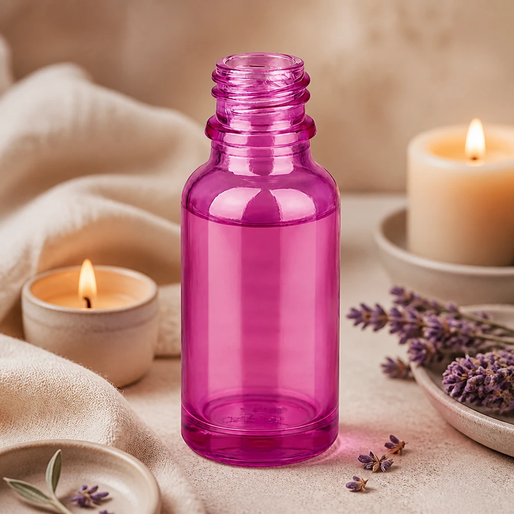 Bottiglia da farmacia da 20 ml PurpleLine UT18/20 UNiTWIST Flacone medicale in vetro PurpleLine da 20 ml in colore fucsia con apertura sterile UT18/20 UNiTWIST