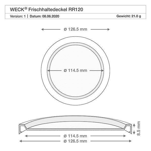 WECK/REX Coperchio salvafreschezza RR120