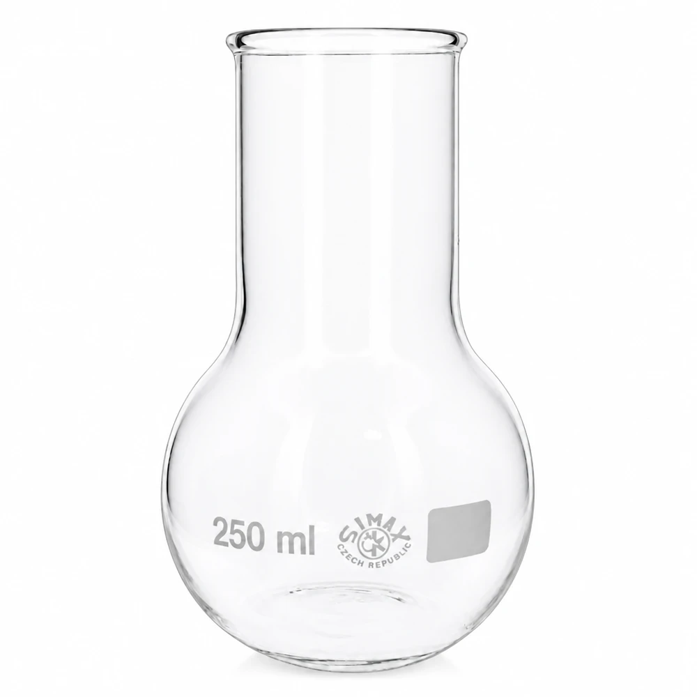 Fiaschetta da 250 ml a collo largo Pallone a collo largo da 250 ml con base stabile per un appoggio sicuro durante gli esperimenti