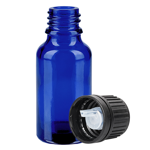 Flacone contagocce da 20 ml 1 mm nero OV BlueL. UT18/20
