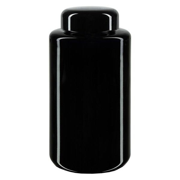 Vasetto in vetro viola a bocca larga 300ml, con coperchio nero