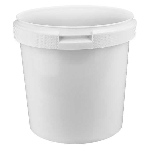 Secchio da 2,5 litri in plastica PP bianca senza coperchio Secchio da 2,5 litri in plastica PP bianca senza coperchio
