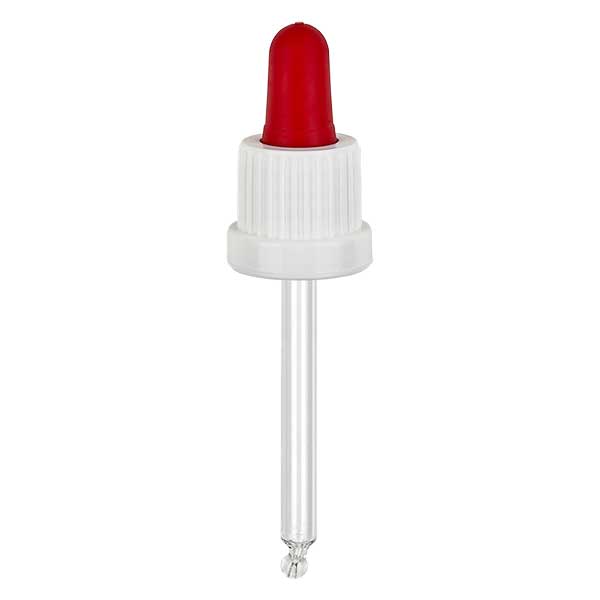 PiV.. bianco/rosso DIN18, lunghezza pipetta 66 mm OV..