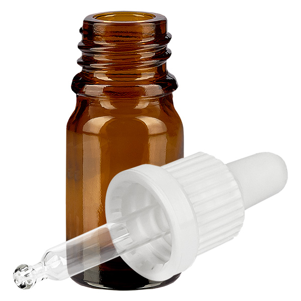 Flacone per pipette da 5 ml bianco OV BrownLine UT18/5