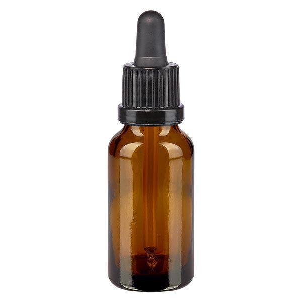 Bottiglia per pipetta marrone da 20ml OV nero ApoGlas