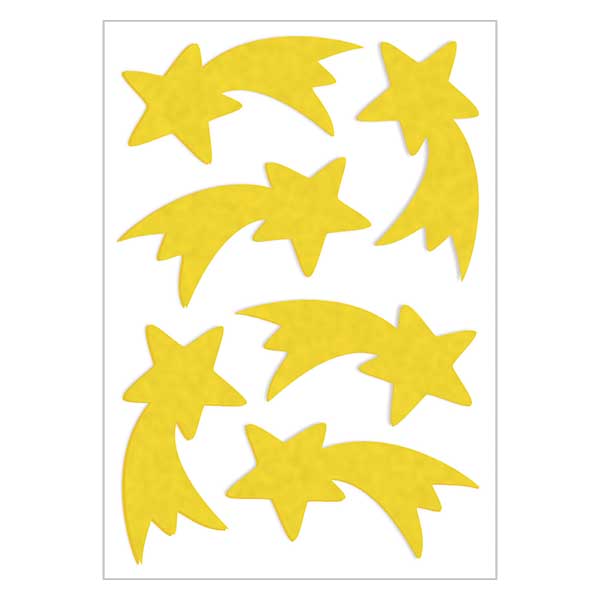 Adesivo in feltro "Stella cadente" (6 adesivi)