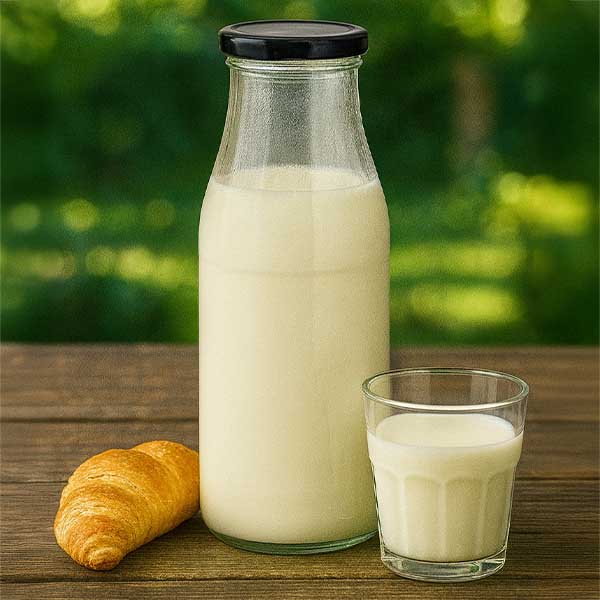 Bottiglia di vetro da 500 ml + coperchio BasicSeal nero UN...