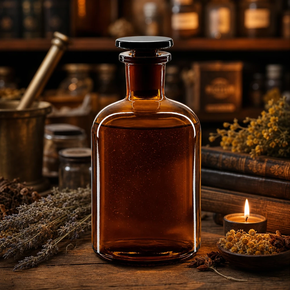 Bottiglia a spalla tonda 250ml marrone collo stretto in vetro tappo Fiaschetta da farmacia da 250 ml, marrone, con collo stretto e tappo in vetro, per tinture di erbe e oli