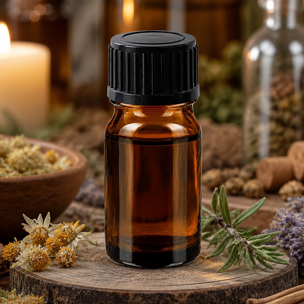 Bottiglia da 5ml 11mm SV nero STD BrownLine UT18/5 Flacone in vetro di alta qualità da 5 ml in marrone con tappo nero per un dosaggio preciso delle essenze
