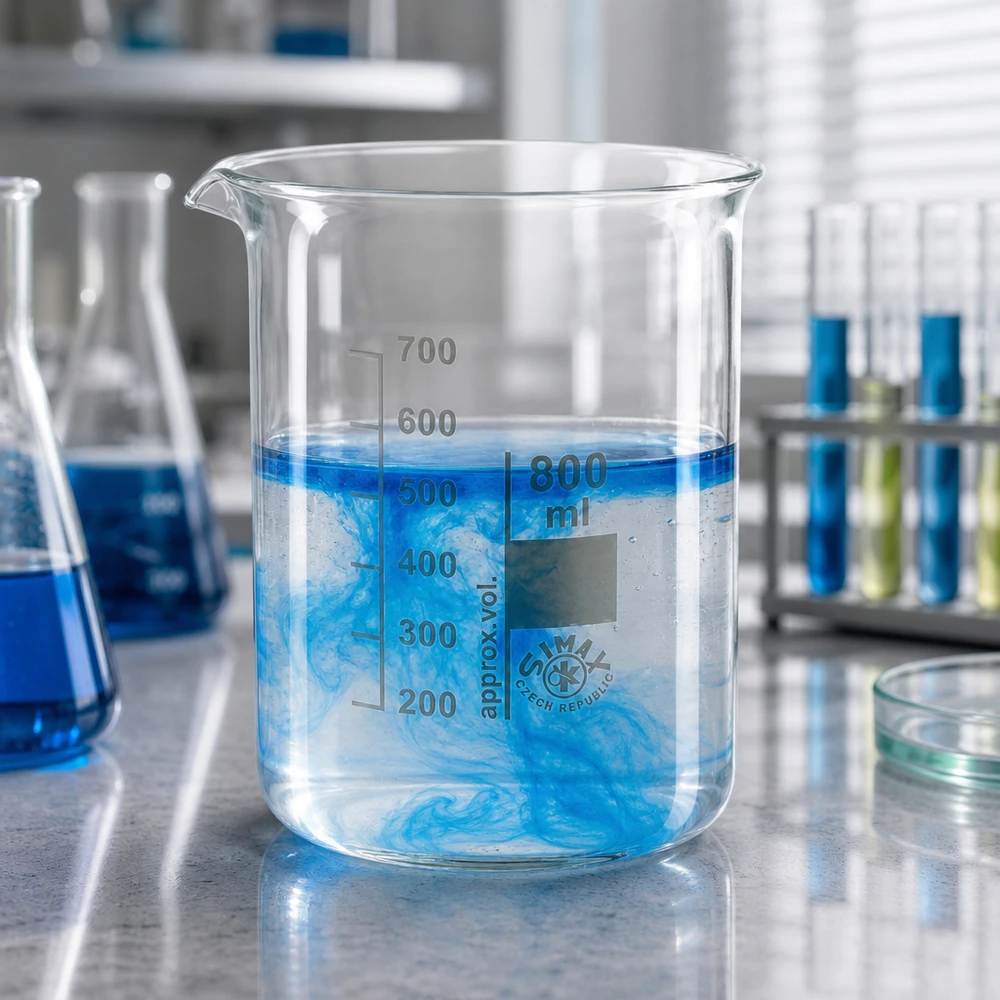 Bicchiere in vetro borosilicato da 800 ml di forma bassa con struttura stabile per lavori di laboratorio professionali