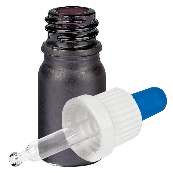 Flacone per pipette da 5 ml bianco/blu OV BlackLine UT18/5