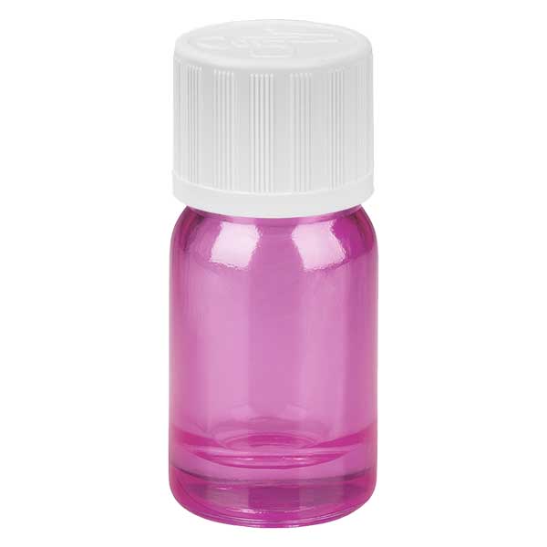 Bottiglia da 5ml tappo a vite 11mm bianco standard a prova di bambino PurpleLine UT18/5