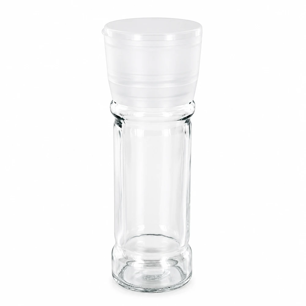 Barattolo per sale/spezie 100ml con mulino Vario bianco
