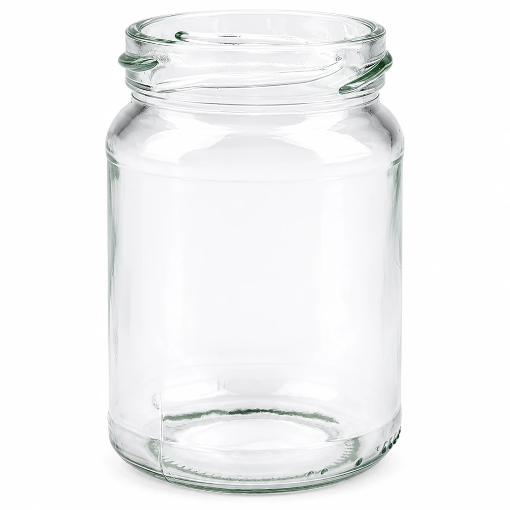 UNiTWIST Runda205 - Barattolo rotondo capacità 205ml TO58 UNiTWIST Runda205 barattolo rotondo 205ml TO58 filettatura a vite barattolo vuoto trasparente per conserve barattolo di stoccaggio