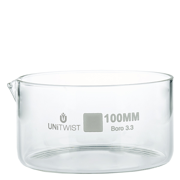Piatto per cristallizzazione ø100mm in vetro borosilicato UNiTWIST Piatto per cristallizzazione ø100mm in vetro borosilicato UNiTWIST