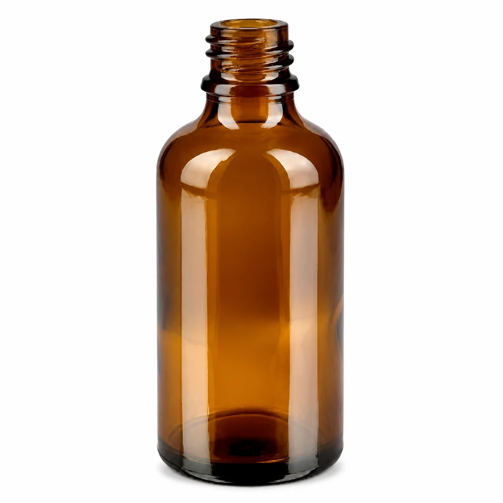 Flacone per pipette da 50 ml nero OV BrownLine UT18/50 Flacone in vetro marrone da 50 ml con tappo a pipetta OV BrownLine UT18/50 per oli essenziali