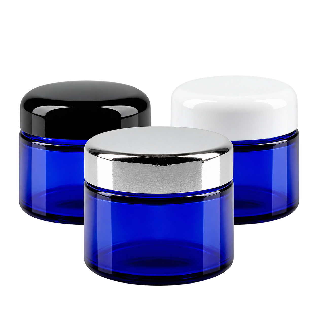 Vasi in vetro blu