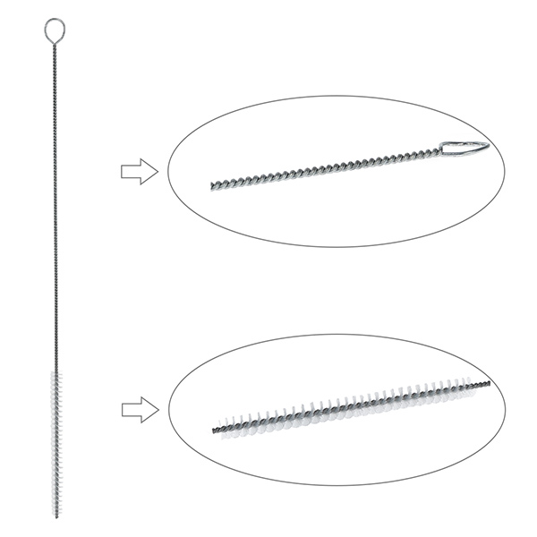 Spazzola per pipette a imbuto diametro 6 mm Spazzola per pipette a imbuto diametro 6 mm