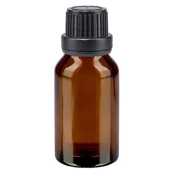 Flacone contagocce marrone da 30ml OV nero/2mm ApoGlas Flacone contagocce marrone da 30ml OV nero/2mm ApoGlas